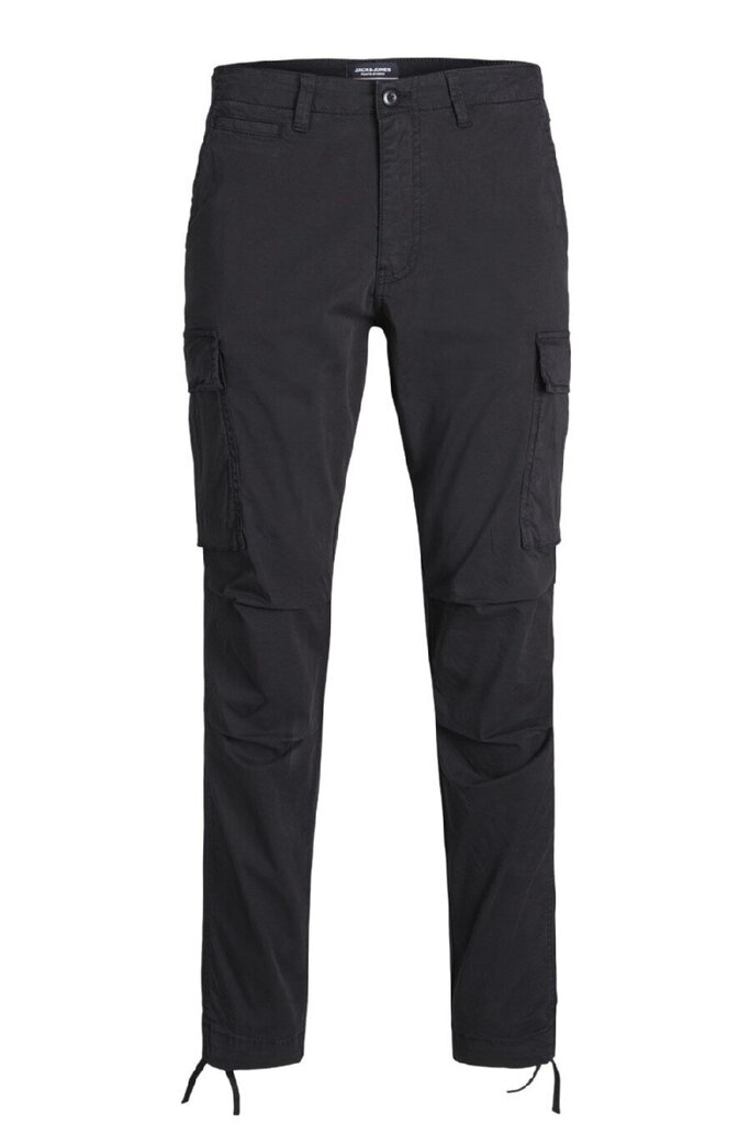 Riidest püksid Jack &amp; Jones 12216664BLACKSOLID-31/32 hind ja info | Meeste püksid | kaup24.ee