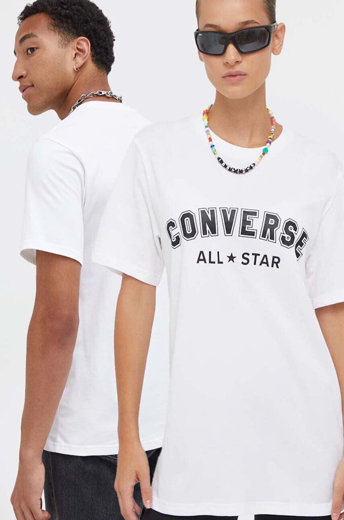 Converse T-Särgid Unisex All Star Tee White 10024566 A04 10024566 A04/XS цена и информация | Meeste T-särgid | kaup24.ee