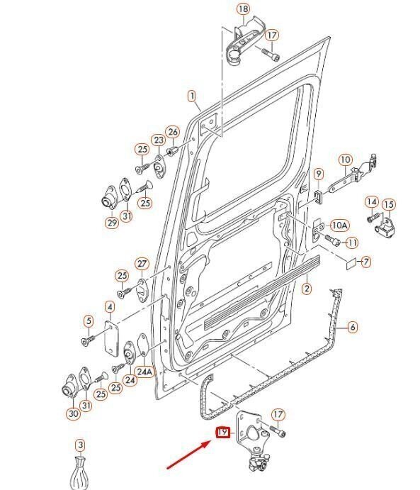 VW Caddy liuguksele vasakpoolse alumise rulljuhi jaoks 2K0843397B Ehtne цена и информация | Lisaseadmed | kaup24.ee