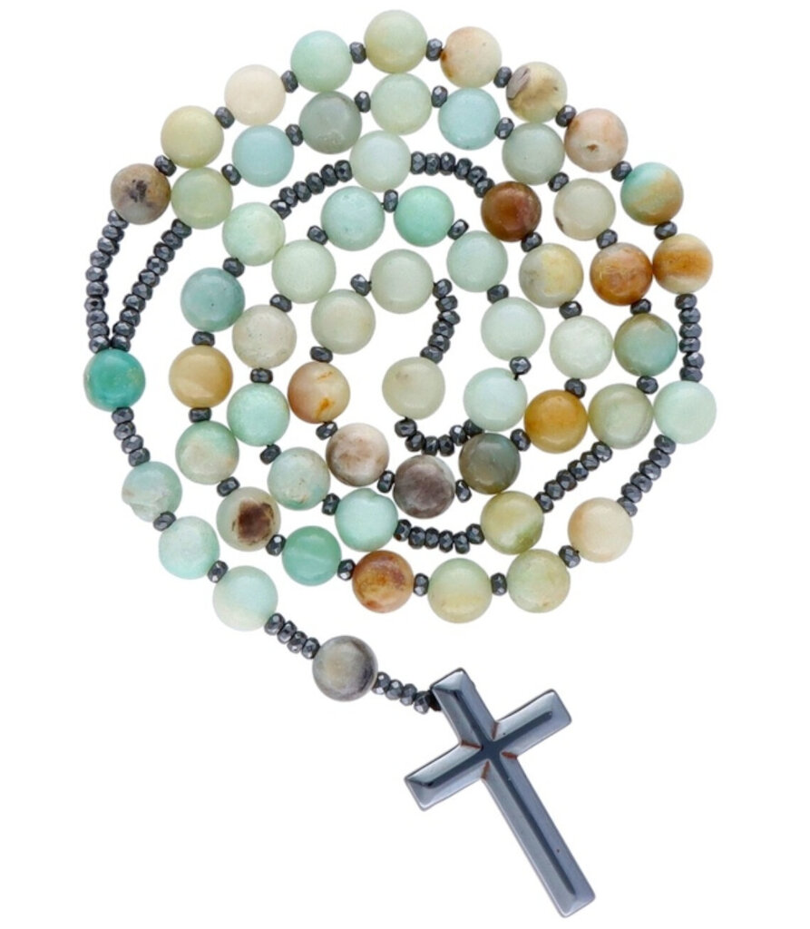 Kaelakee Rosary ripats Amazonite reguleeritava pikkusega hind ja info | Kaelakeed | kaup24.ee