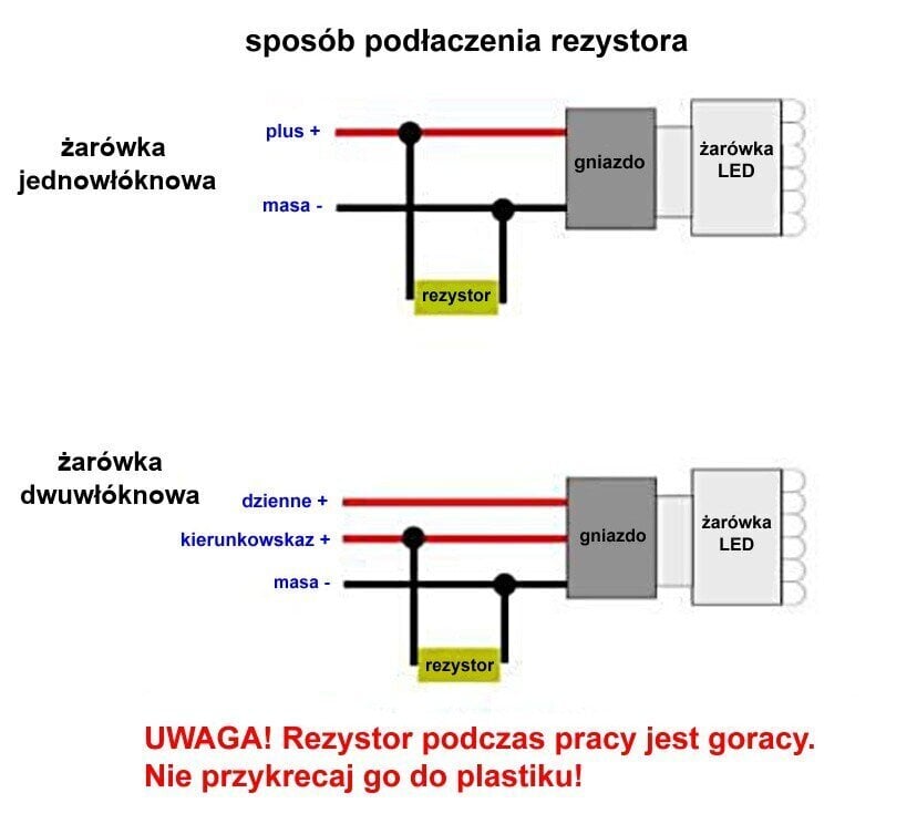 Resistor - CAN vea dekooder 100W 6 Ohm 12V, 1 tk цена и информация | Lisaseadmed | kaup24.ee