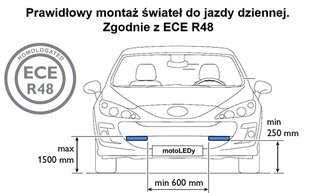 DRL LED 24V päevased sõidutuled, 2 tk hind ja info | Autotuled | kaup24.ee