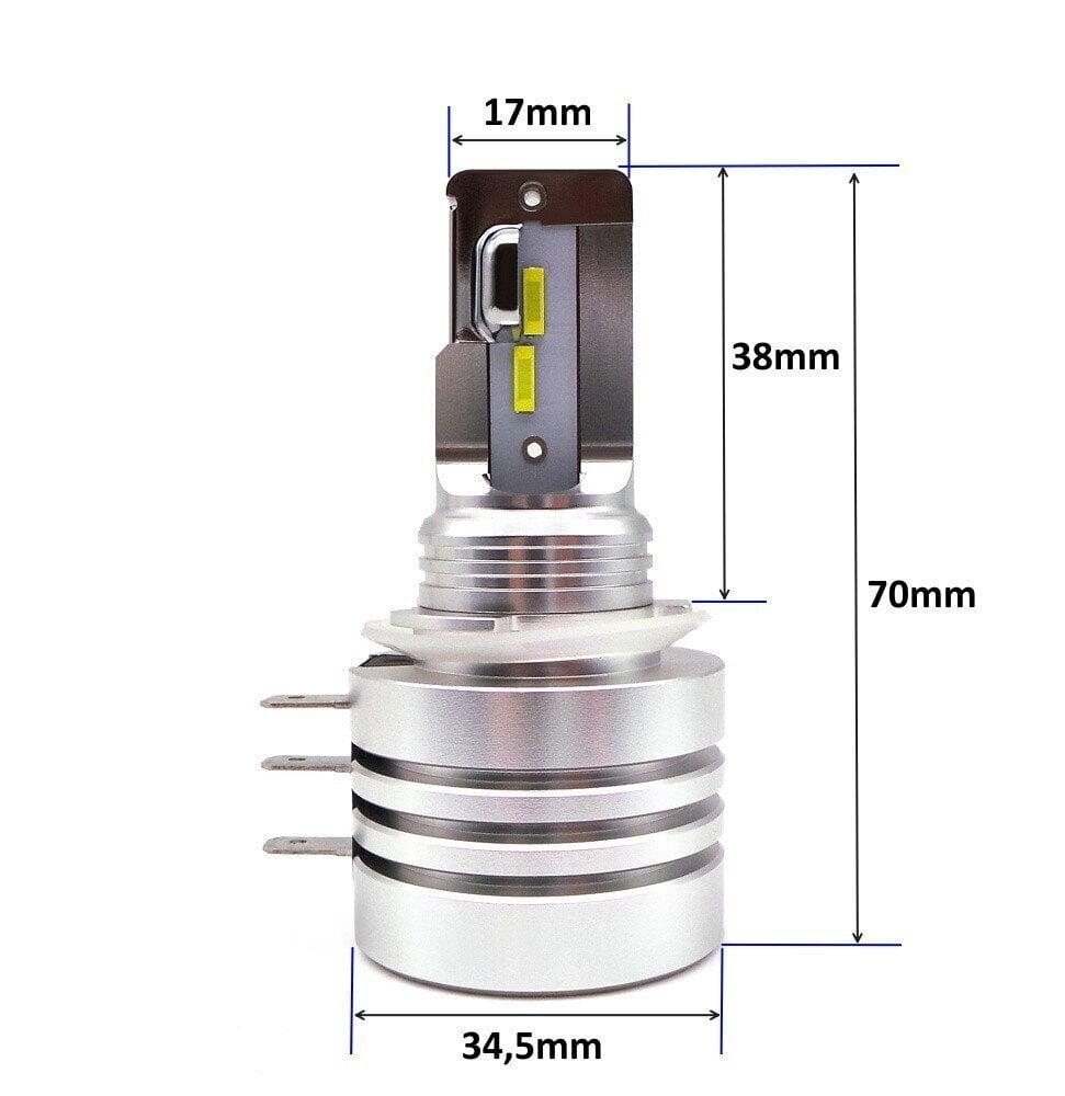 H15 LED pirnid 12V-24V CANBUS CSP ilma polaarsuseta 2 tk 7000lm цена и информация | Autopirnid | kaup24.ee