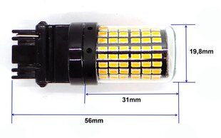 P27W Светодиодные лампы 2x 3156 12-24V CANBUS оранжевые PREMIUM цена и информация | Автомобильные лампочки | kaup24.ee