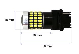 P27W LED 3156 12-24V CANBUS 2100lm valge lambiga koos läätsega цена и информация | Автомобильные лампочки | kaup24.ee