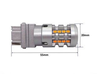 P27W LED-pirn 3156 12-24V ilma veata oranž 2000lm hind ja info | Autopirnid | kaup24.ee