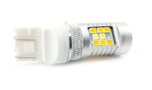 W21/5W LED-pirn 7443 12V 2000lm CANBUS TWO-COLOR, valge ja oranž цена и информация | Автомобильные лампочки | kaup24.ee