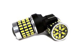 W21/5W LED-pirn 7443 12-24V CANBUS 2100lm valge koos läätsega цена и информация | Автомобильные лампочки | kaup24.ee