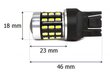 W21/5W LED-pirn 7443 12-24V Canbus, 1800lm valge koos läätsega, 1 tk. hind ja info | Autopirnid | kaup24.ee