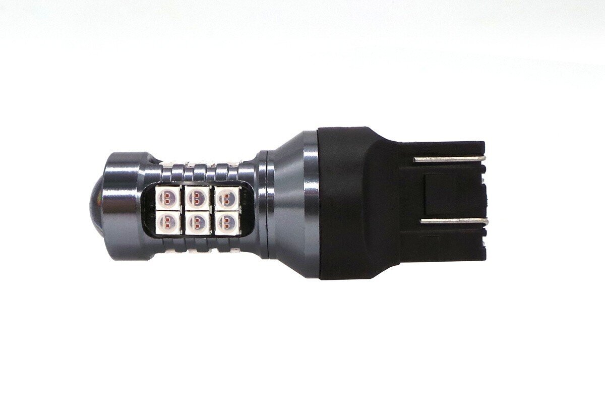 W21/5W LED-pirn 7443 12V Canbus, 1400lm punane, 1 tk. hind ja info | Autopirnid | kaup24.ee