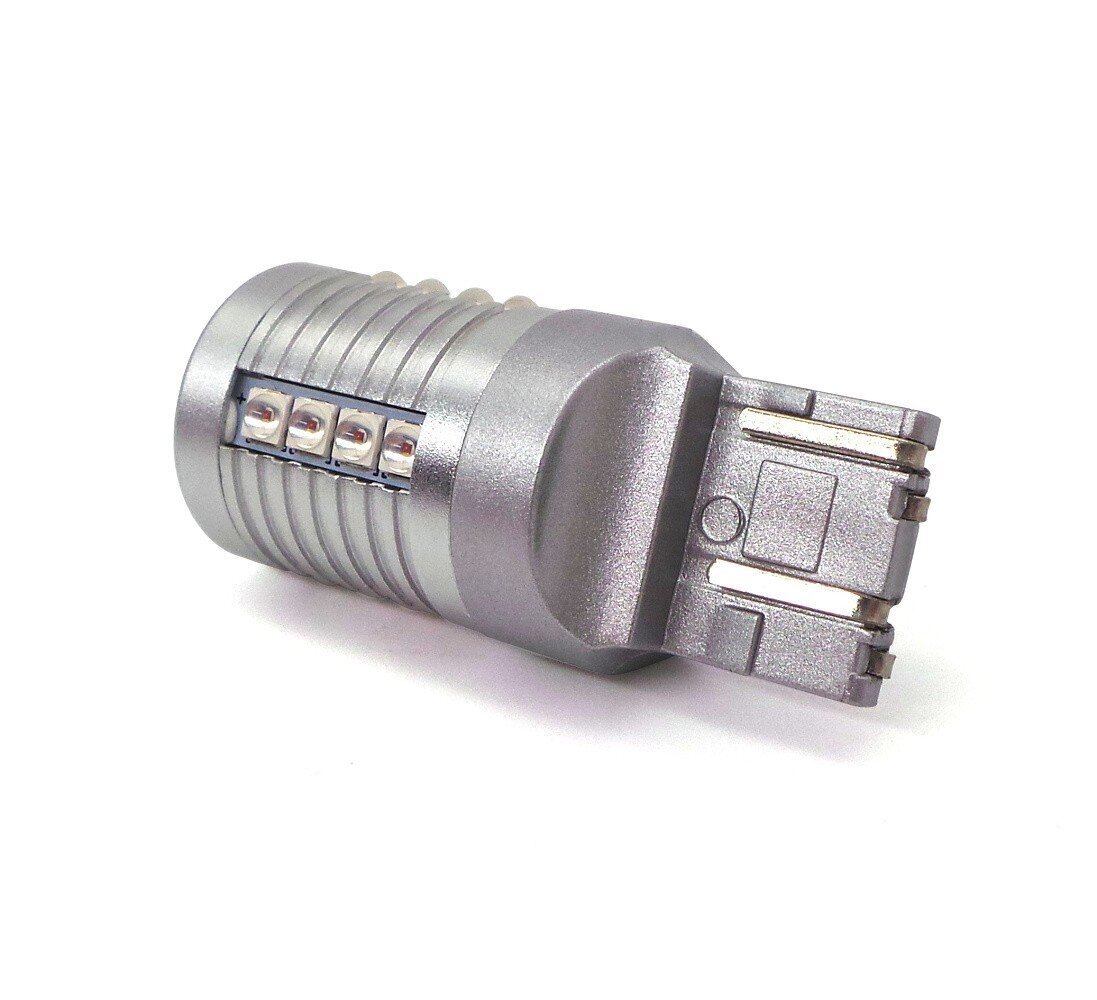 W21/5W LED-pirn 7443 12-24V Canbus, 2000lm punane, 1 tk. цена и информация | Autopirnid | kaup24.ee