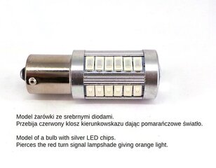 P21W LED BA15S 12V 1300lm Canbus, oranž, 1 tk. hind ja info | Autopirnid | kaup24.ee