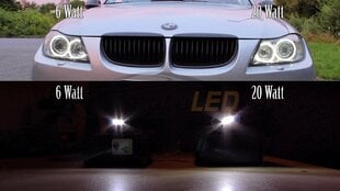 80W LED-pirnid BMW E90. E91 rõngastele, 2 tk komplektis цена и информация | Автомобильные лампочки | kaup24.ee