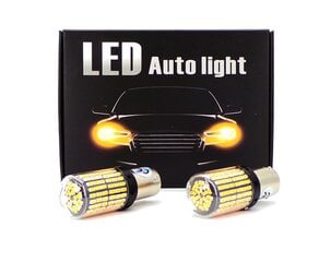 LED-pirnid 2x PY21W, BAU15S 12-24V Canbus, orange, Premium 2 tk. hind ja info | Autopirnid | kaup24.ee