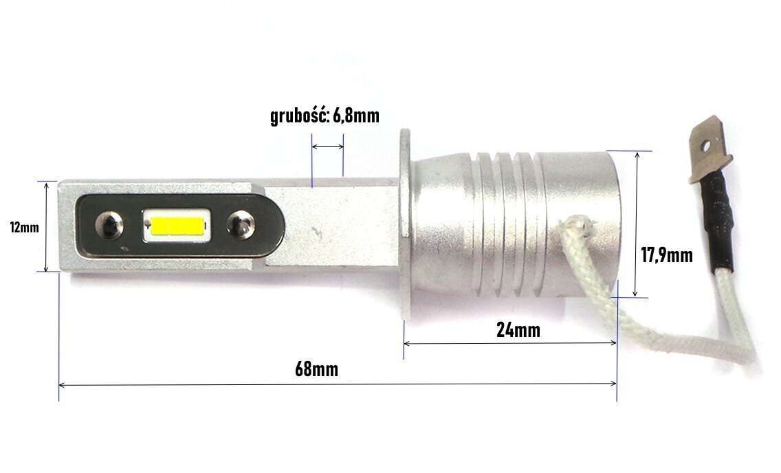 LED pirnid H1 9V-30V Canbus, CSP komplekt Uus 4000lm, 2 tk. hind ja info | Autopirnid | kaup24.ee