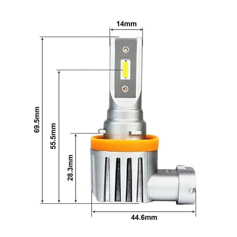 LED H8 9V-30V Canbus, CSP lambikomplekt Uudis 4000lm, 2 tk. hind ja info | Autopirnid | kaup24.ee