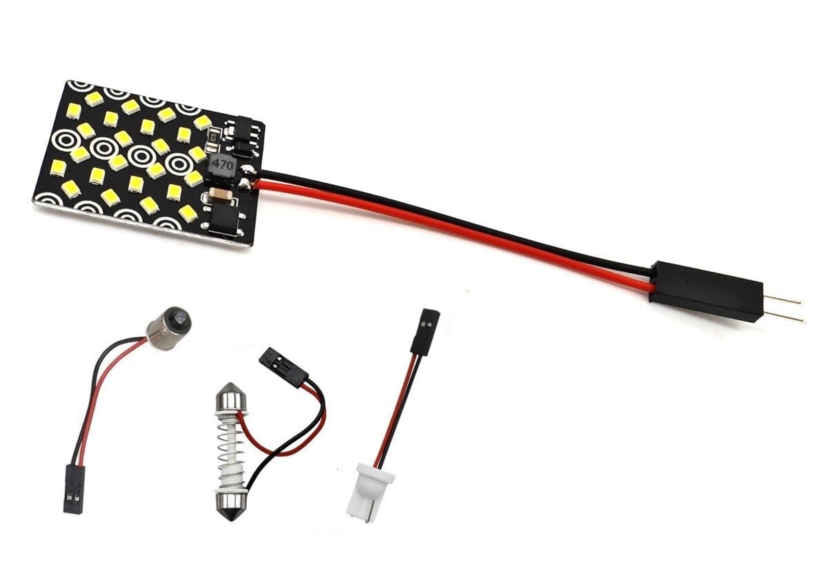 Paneel 24 LED 12V W5W, C5W, BA9S, T10, SV8.5, T4W canbus, 1000lm, 1 tk. hind ja info | Autopirnid | kaup24.ee