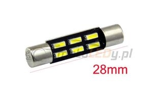 LED pirnid T6.3 12V 96lm canbus, 28mm, 1 tk. hind ja info | Autopirnid | kaup24.ee