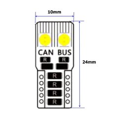 W5W LED pirn T10 12V-18V canbus, 320lm, 1 tk. hind ja info | Autopirnid | kaup24.ee