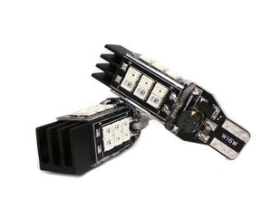 W16W LED pirn T15 12V-24V canbus, punane väga tugev 1400lm, 1 tk. hind ja info | Autopirnid | kaup24.ee