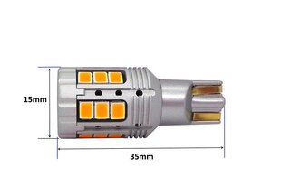 W16W LED-pirn 12-24V ei ole viga 100% CAN oranž 2300lm, 1 tk. hind ja info | Autopirnid | kaup24.ee