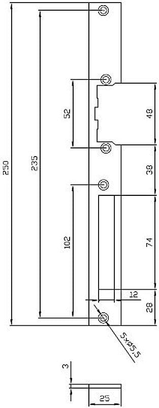 Pealisplaat SZZ-1 hind ja info | Ukse hinged, tarvikud | kaup24.ee