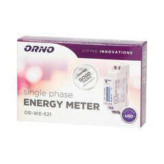 Orno OR-WE-521 MID 1-фазный счетчик электроэнергии цена и информация | Выключатели, розетки | kaup24.ee