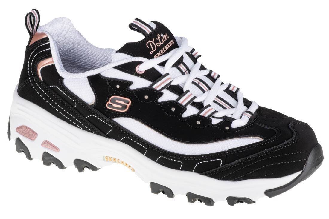 buty sneakers damskie Skechers D'Lites Devoted Fan 13154-BKRG цена и информация | Naiste spordi- ja vabaajajalatsid | kaup24.ee