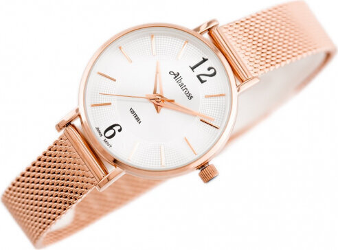 Albatross WOMEN&#39;S WATCH ABBC16 (za543e) rose gold / silver ABBC16RMSX03BX hind ja info | Naiste käekellad | kaup24.ee