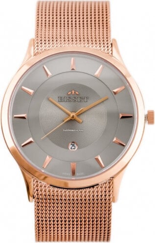 Bisset MEN&#39;S WATCH BSDE47 (zb051e) rose gold / gray BSDE47RIVX03BX hind ja info | Meeste käekellad | kaup24.ee