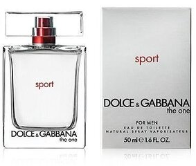 Dolce & Gabbana  The One Sport For Men EDT для мужчин 50 мл цена и информация | Мужские духи | kaup24.ee