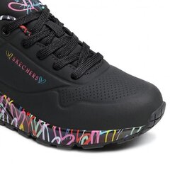 Uno loving love skechers naistele black 155506bbk 155506BBK hind ja info | Naiste spordi- ja vabaajajalatsid | kaup24.ee