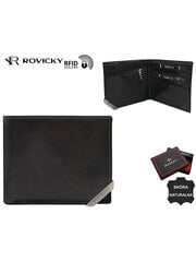 horizontale herrenbrieftasche aus leder in schwarz und dunkelbraun цена и информация | Мужские кошельки | kaup24.ee