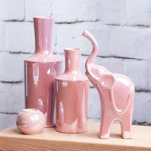 Eurofirany CHRISTMAS CERAMICS (FI) 10X8 CM PINK цена и информация | Küünlad, küünlajalad | kaup24.ee