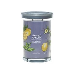 Yankee Candle Aromatinė žvakė Signature tumbler large Black Tea - Lemon 567 g цена и информация | Подсвечники, свечи | kaup24.ee