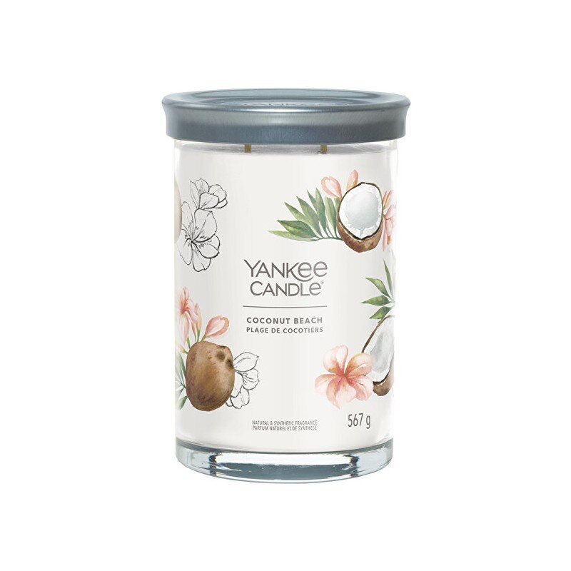 Yankee Candle Aroomiküünal Signature tumbler suur Coconut Beach 567 g цена и информация | Küünlad, küünlajalad | kaup24.ee