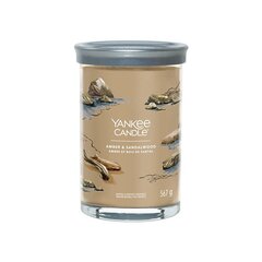 Yankee Candle Aroomiküünal Signature tumbler suur Amber - Sandlipuu 567 g hind ja info | Küünlad, küünlajalad | kaup24.ee