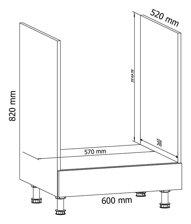 Köögikapp GAL11, 82x60x52 cm, valge цена и информация | Köögikapid | kaup24.ee