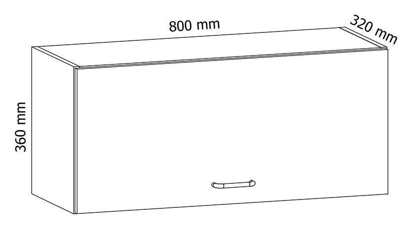 Köögikapp GAL28, 40x60x32 cm, valge hind ja info | Köögikapid | kaup24.ee