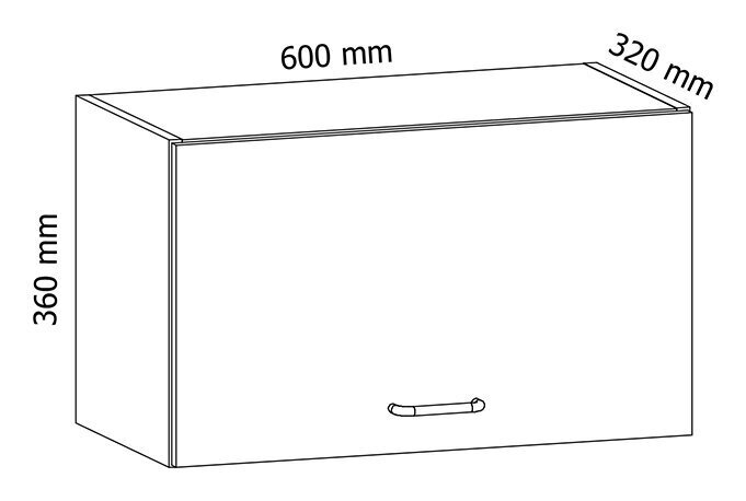 Köögikapp GAL30, 36x60x32 cm, valge hind ja info | Köögikapid | kaup24.ee