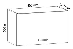 Шкафчик  Royal G60KN, 36x60x32 см, белый цена и информация | Кухонные шкафчики | kaup24.ee