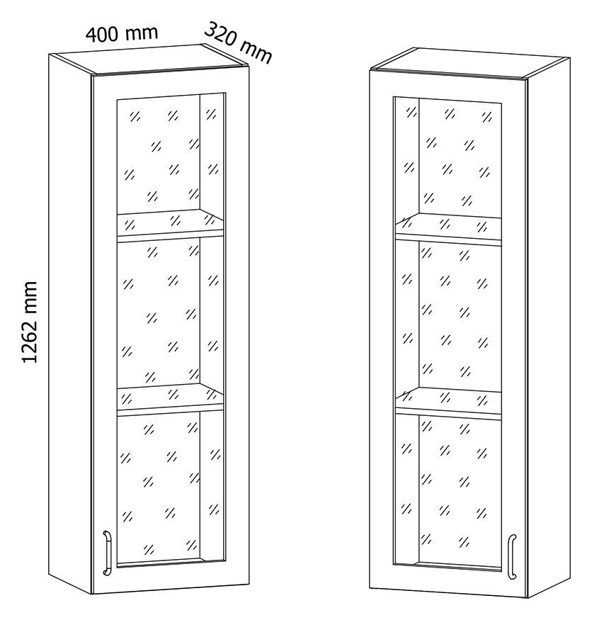 Köögikapp GAL39, 127x40x32 cm, valge hind ja info | Köögikapid | kaup24.ee