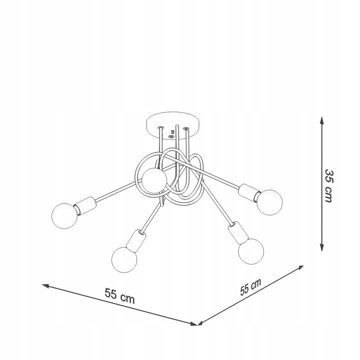 Sollux Lighting Edison 5 rippvalgusti цена и информация | Laelambid | kaup24.ee