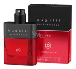 Tualettvesi Bugatti Performance Red EDT meestele, 100 ml hind ja info | Meeste parfüümid | kaup24.ee