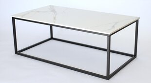 Diivanilaud White Mist, 112x62x40 cm, valge/must цена и информация | Журнальные столики | kaup24.ee