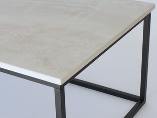 Diivanilaud Beige Mahal, 112x62x40 cm, hele-beež/must цена и информация | Журнальные столики | kaup24.ee