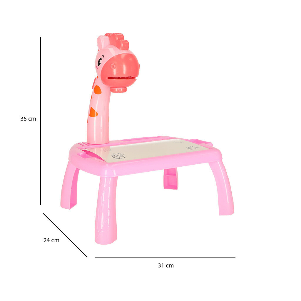 Projektorilaud koos joonistuskomplektiga, roosa цена и информация | Arendavad mänguasjad | kaup24.ee
