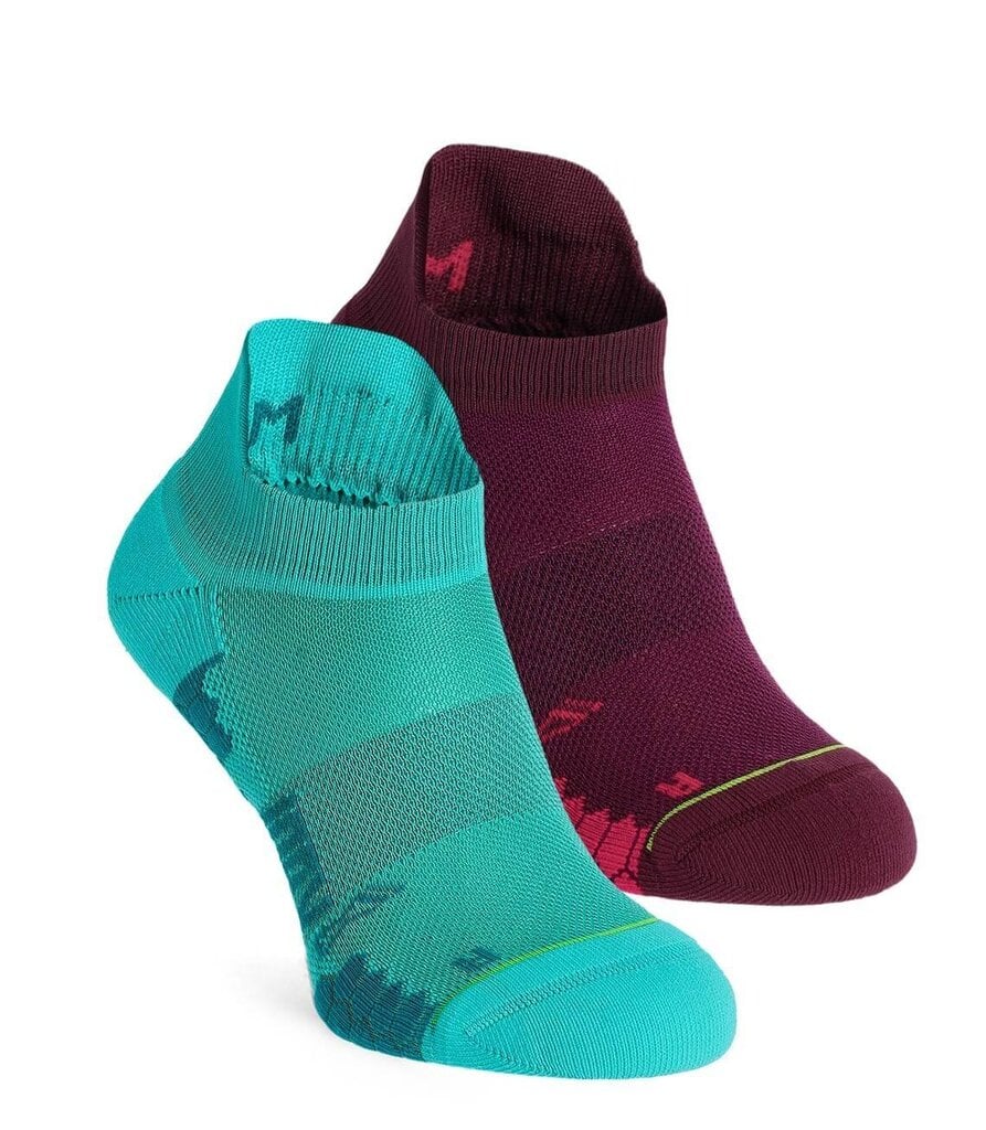 Women's Jogging Socks Inov-8 Trailfly Sock Low - teal/purple 82819-171 hind ja info | Naiste sokid | kaup24.ee