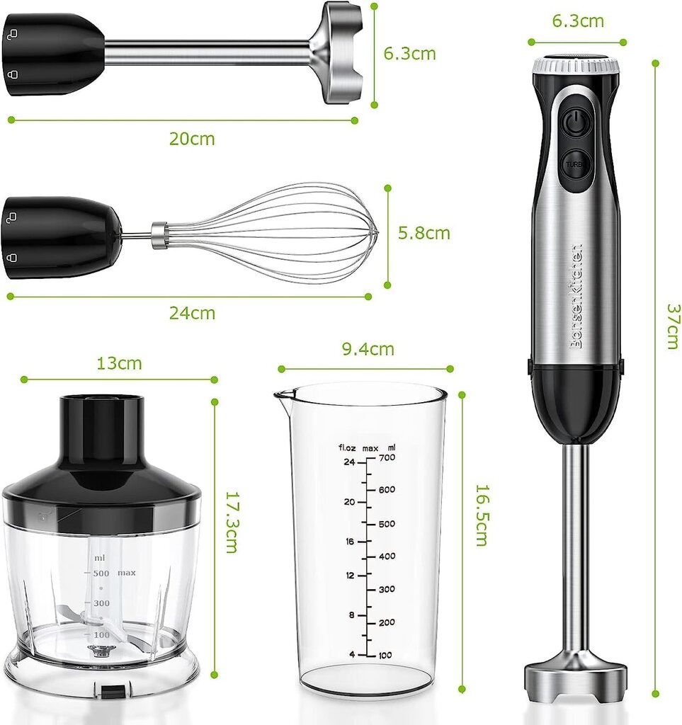 Bonsenkitchen HB3203, 1000 W hind ja info | Saumikserid, hakkijad | kaup24.ee