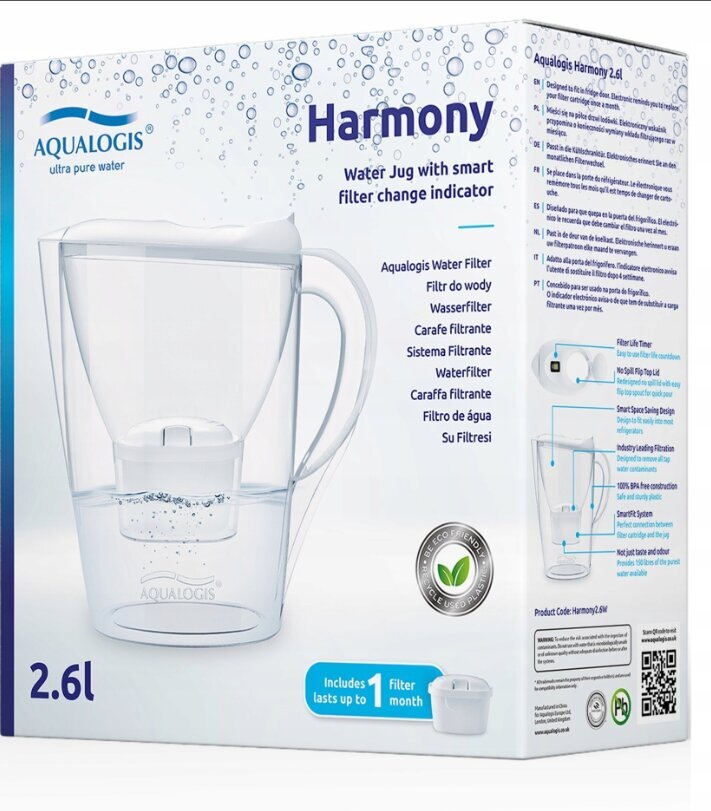 Filterkann Aqualogis Harmony, 2.6L цена и информация | Filterkannud ja filtrid | kaup24.ee